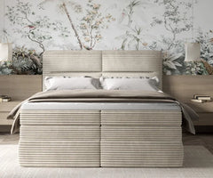 HUDSON – Lit Coffre Box Spring avec Matelas Bonnell