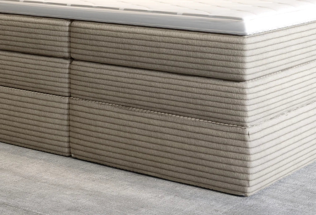 MADDEN – Lit Coffre Box Spring avec Matelas Bonnell