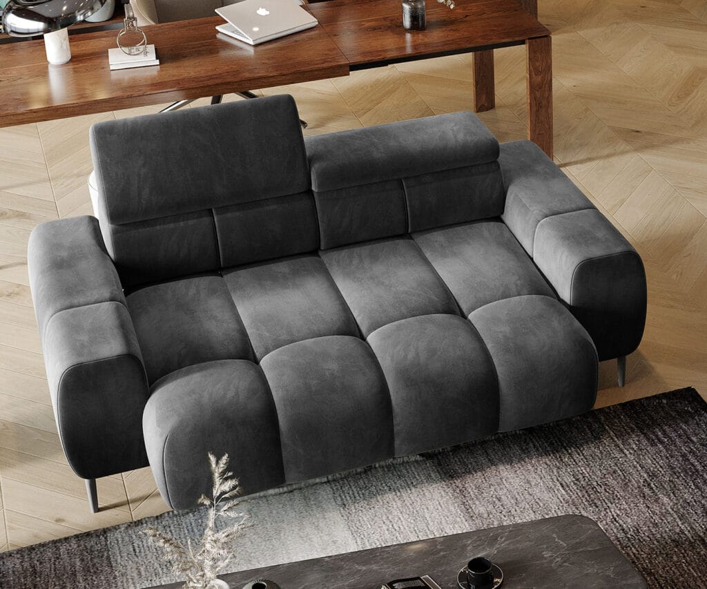 PLAZA – Canapé droit avec assise électrique – 2 places – 192 x 105cm