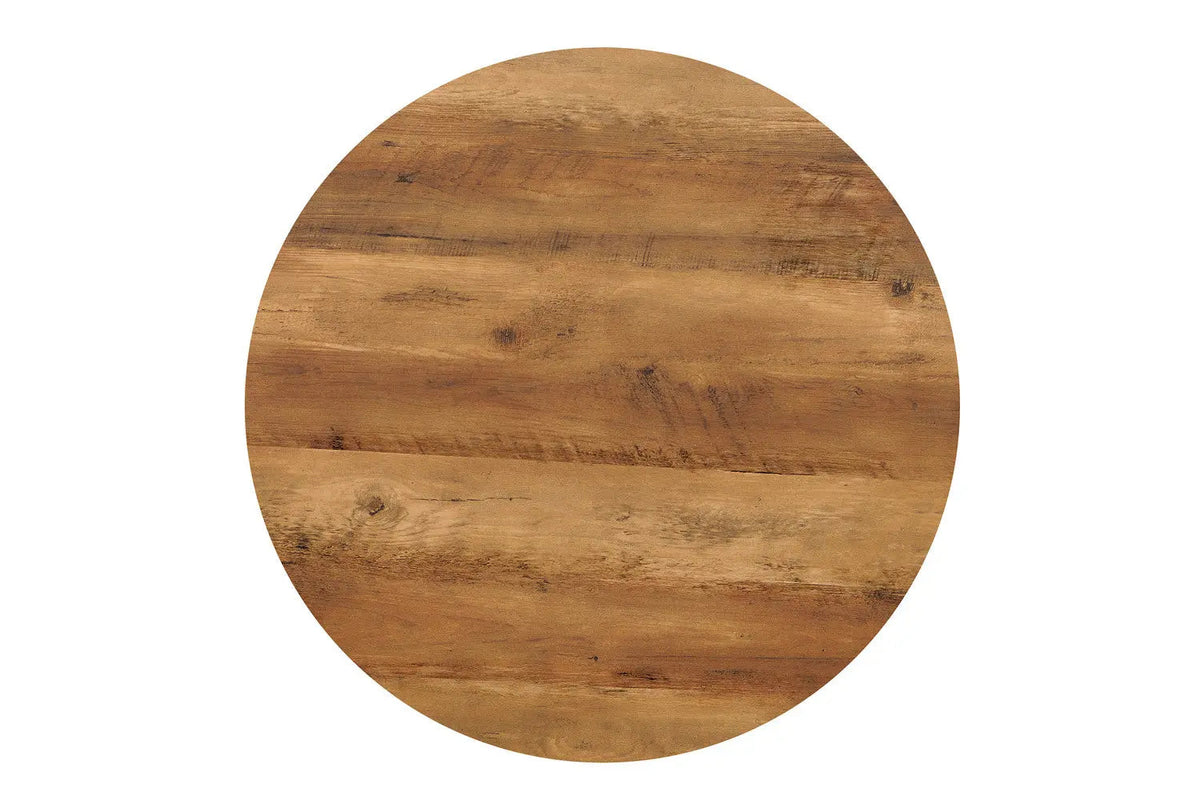 Lot de 2 Tables basses Rondes Effet Mango AYLEN - 45-50 x 80-50 cm