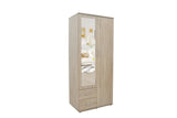 Armoire 2 portes avec miroir MARCO - 80 cm