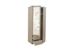 Armoire 2 portes avec miroir MARCO - 80 cm