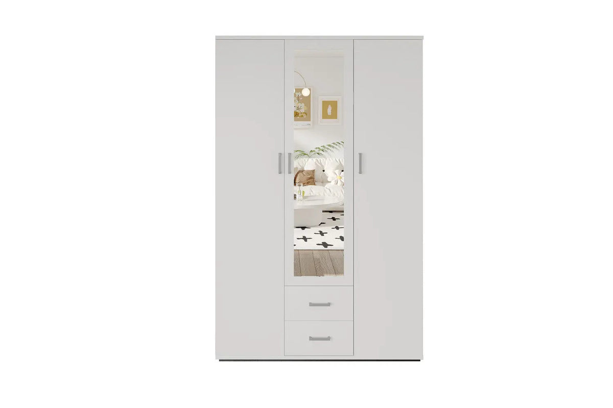 Armoire 3 portes avec miroir MARCO - 120 cm