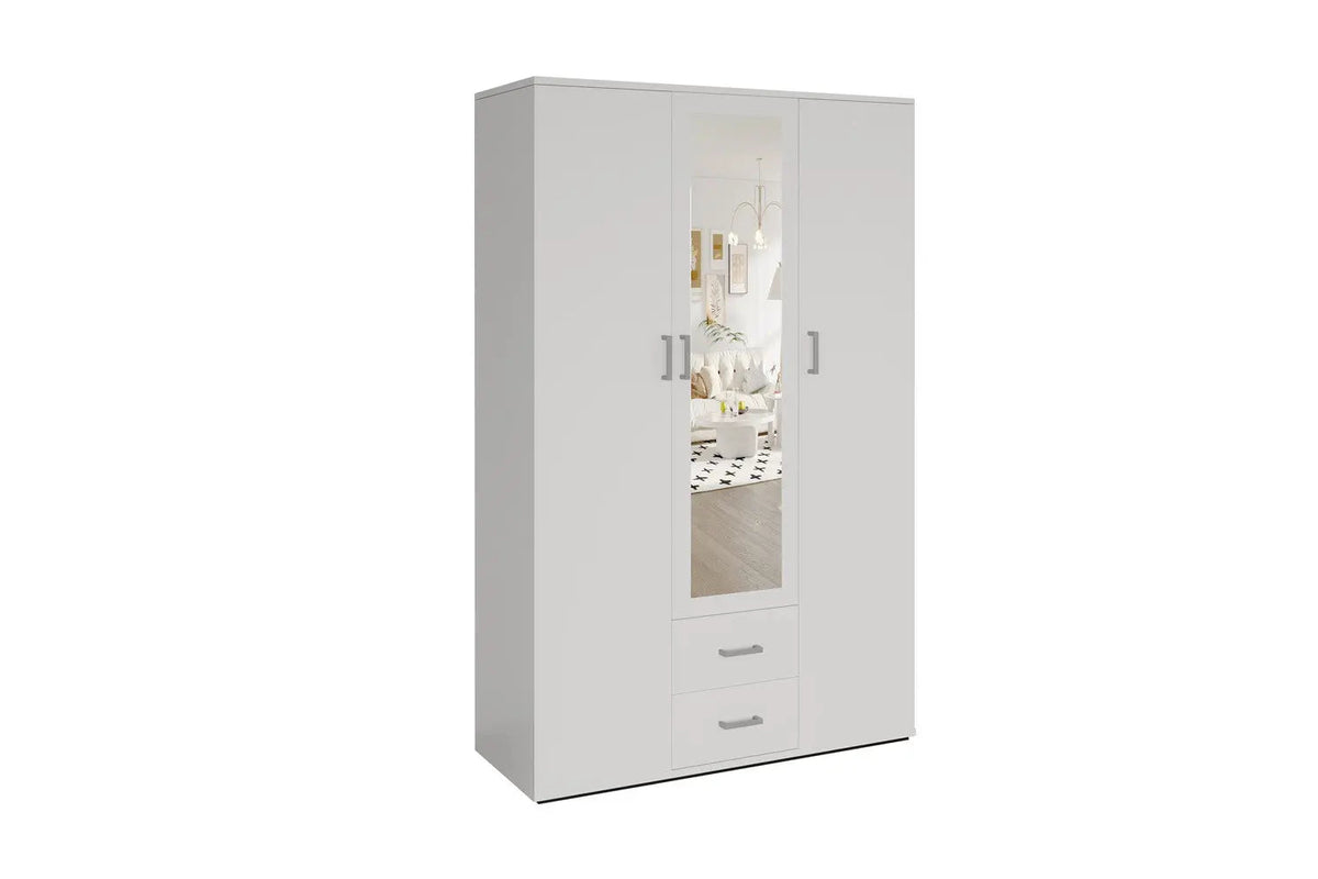 Armoire 3 portes avec miroir MARCO - 120 cm