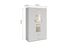 Armoire 3 portes avec miroir MARCO - 120 cm