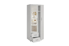 Armoire 2 portes avec miroir MARCO - 80 cm