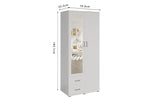 Armoire 2 portes avec miroir MARCO - 80 cm