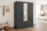 Armoire 3 portes avec miroir MARCO - 120 cm