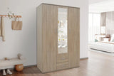 Armoire 3 portes avec miroir MARCO - 120 cm