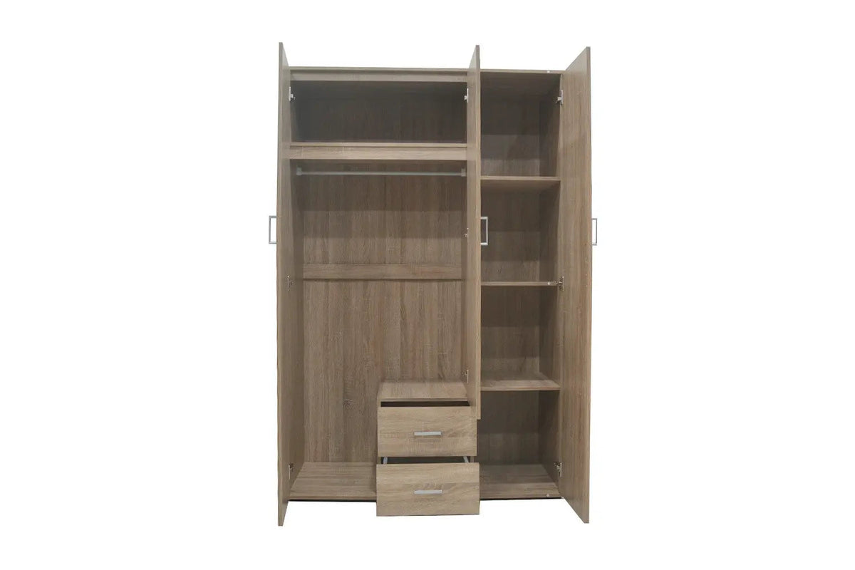 Armoire 3 portes avec miroir MARCO - 120 cm