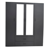 Armoire 4 portes avec 2 miroirs MARCO - 160 cm