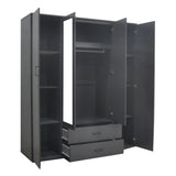 Armoire 4 portes avec 2 miroirs MARCO - 160 cm