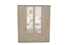 Armoire 4 portes avec 2 miroirs MARCO - 160 cm