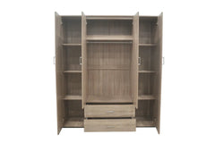 Armoire 4 portes avec 2 miroirs MARCO - 160 cm