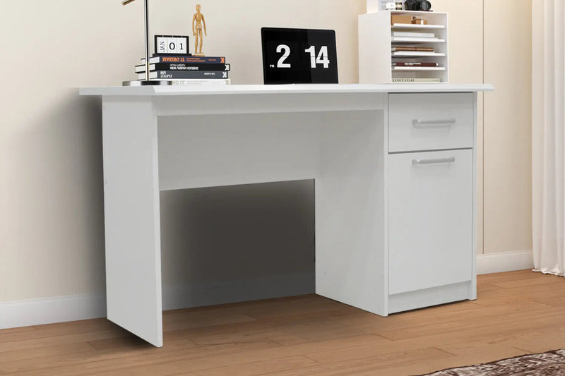 MILOU – Bureau droit en MDF avec tiroir et porte – 121 x 60 cm