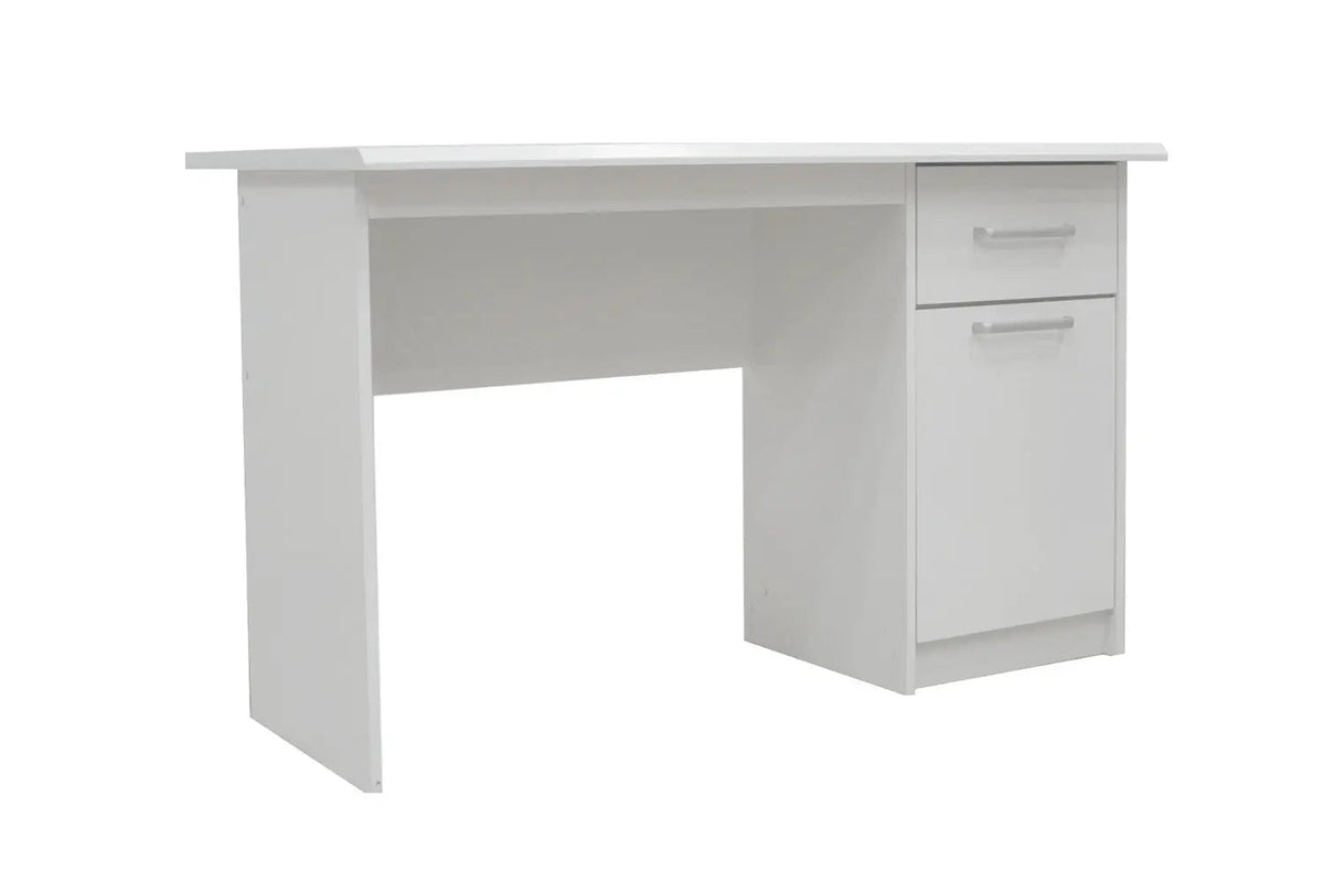 Bureau MILO 1 tiroir 1 porte en MDF - Bureau droit 121 x 60 cm