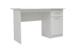 Bureau MILO 1 tiroir 1 porte en MDF - Bureau droit 121 x 60 cm