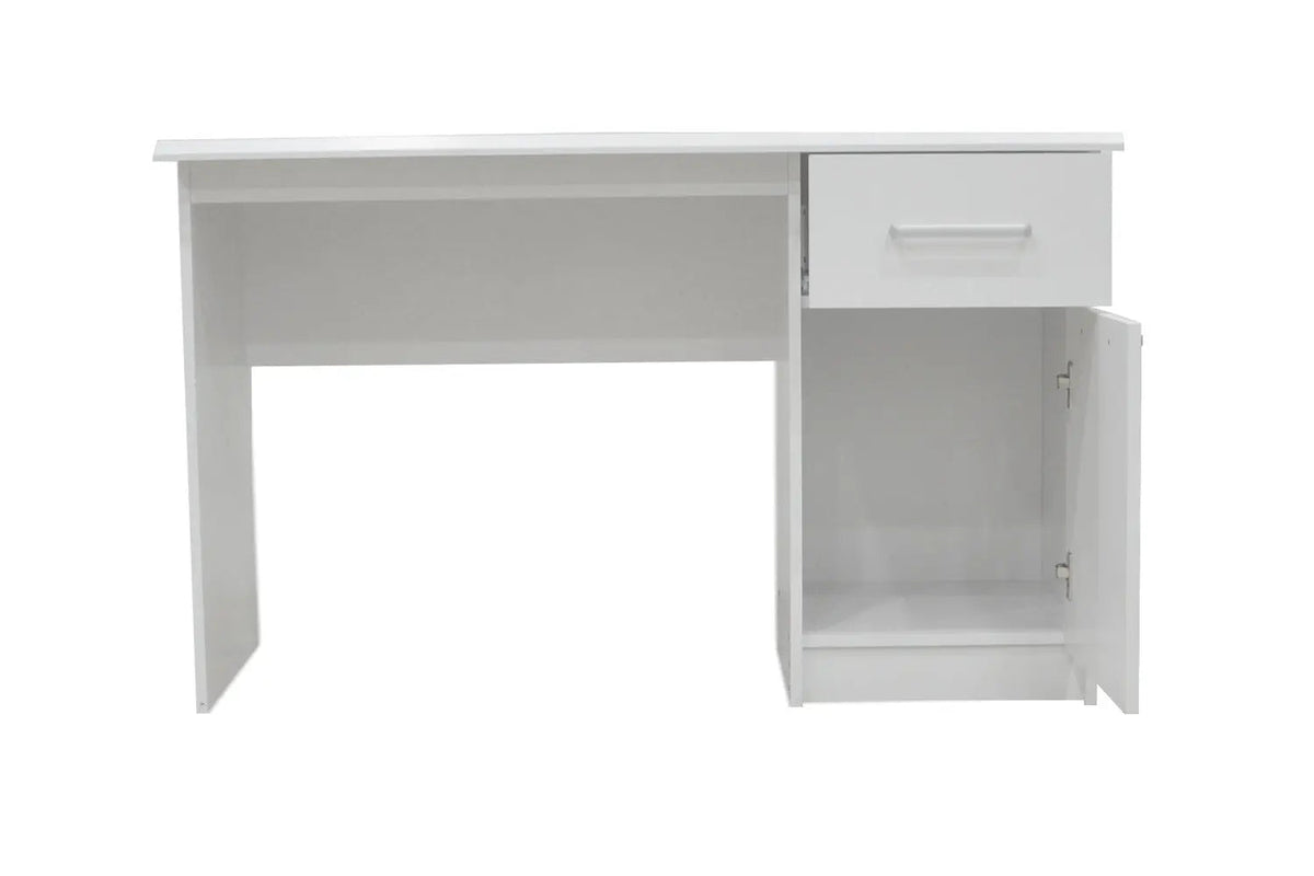 Bureau MILO 1 tiroir 1 porte en MDF - Bureau droit 121 x 60 cm