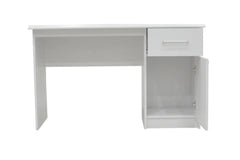 Bureau MILO 1 tiroir 1 porte en MDF - Bureau droit 121 x 60 cm