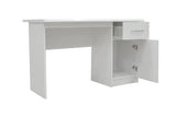 Bureau MILO 1 tiroir 1 porte en MDF - Bureau droit 121 x 60 cm