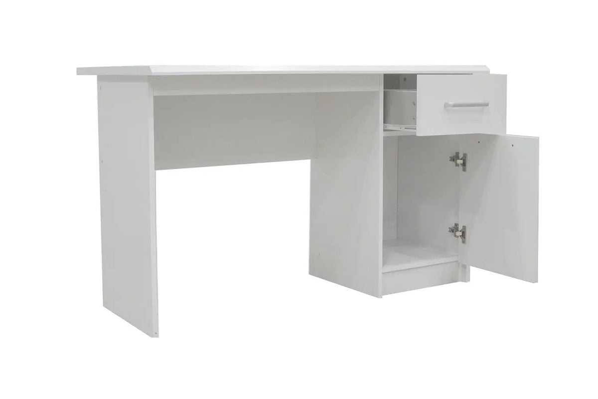 Bureau MILO 1 tiroir 1 porte en MDF - Bureau droit 121 x 60 cm