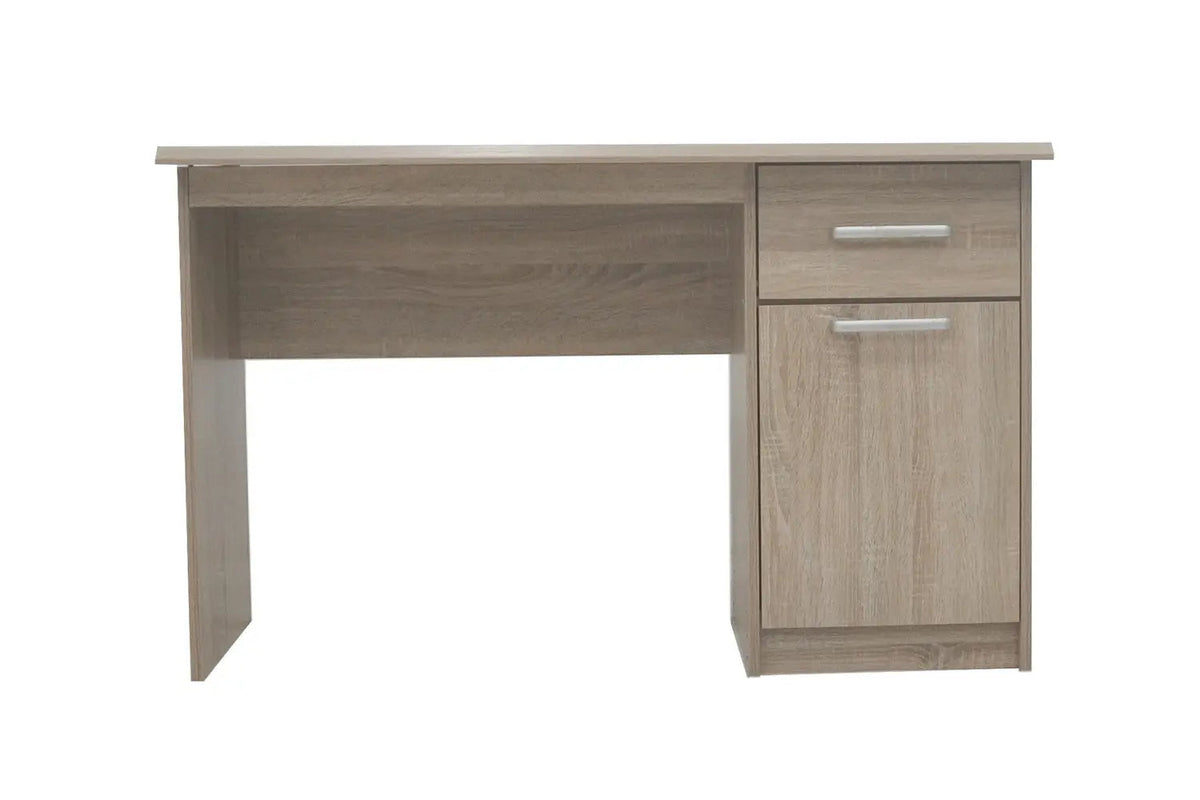 Bureau MILO 1 tiroir 1 porte en MDF - Bureau droit 121 x 60 cm