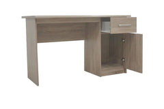 Bureau MILO 1 tiroir 1 porte en MDF - Bureau droit 121 x 60 cm