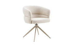 Chaise Pivotante avec Accoudoirs LEONY en Tissu - 61 x 61 cm