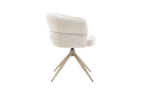 Chaise Pivotante avec Accoudoirs LEONY en Tissu - 61 x 61 cm