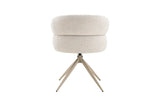 Chaise Pivotante avec Accoudoirs LEONY en Tissu - 61 x 61 cm