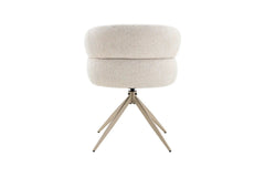 Chaise Pivotante avec Accoudoirs LEONY en Tissu - 61 x 61 cm