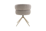 Chaise Pivotante avec Accoudoirs LEONY en Tissu - 61 x 61 cm