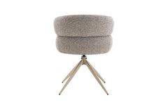 Chaise Pivotante avec Accoudoirs LEONY en Tissu - 61 x 61 cm