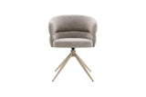 Chaise Pivotante avec Accoudoirs LEONY en Tissu - 61 x 61 cm