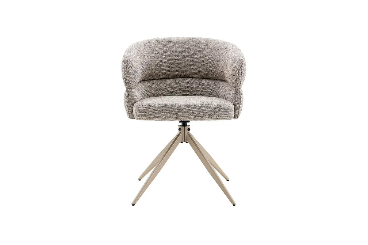 Chaise Pivotante avec Accoudoirs LEONY en Tissu - 61 x 61 cm