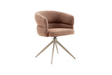 Chaise Pivotante avec Accoudoirs LEONY en Tissu - 61 x 61 cm