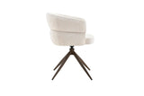 Chaise Pivotante avec Accoudoirs LEONY en Tissu - 61 x 61 cm