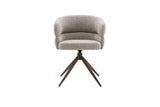 Chaise Pivotante avec Accoudoirs LEONY en Tissu - 61 x 61 cm