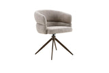 Chaise Pivotante avec Accoudoirs LEONY en Tissu - 61 x 61 cm