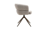 Chaise Pivotante avec Accoudoirs LEONY en Tissu - 61 x 61 cm