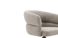 Chaise Pivotante avec Accoudoirs LEONY en Tissu - 61 x 61 cm