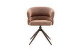 Chaise Pivotante avec Accoudoirs LEONY en Tissu - 61 x 61 cm