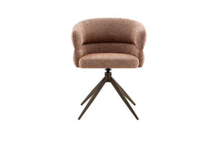 Chaise Pivotante avec Accoudoirs LEONY en Tissu - 61 x 61 cm
