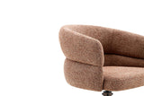 Chaise Pivotante avec Accoudoirs LEONY en Tissu - 61 x 61 cm