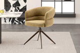 Chaise Pivotante avec Accoudoirs LEONY en Tissu - 61 x 61 cm
