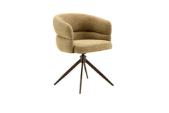 Chaise Pivotante avec Accoudoirs LEONY en Tissu - 61 x 61 cm