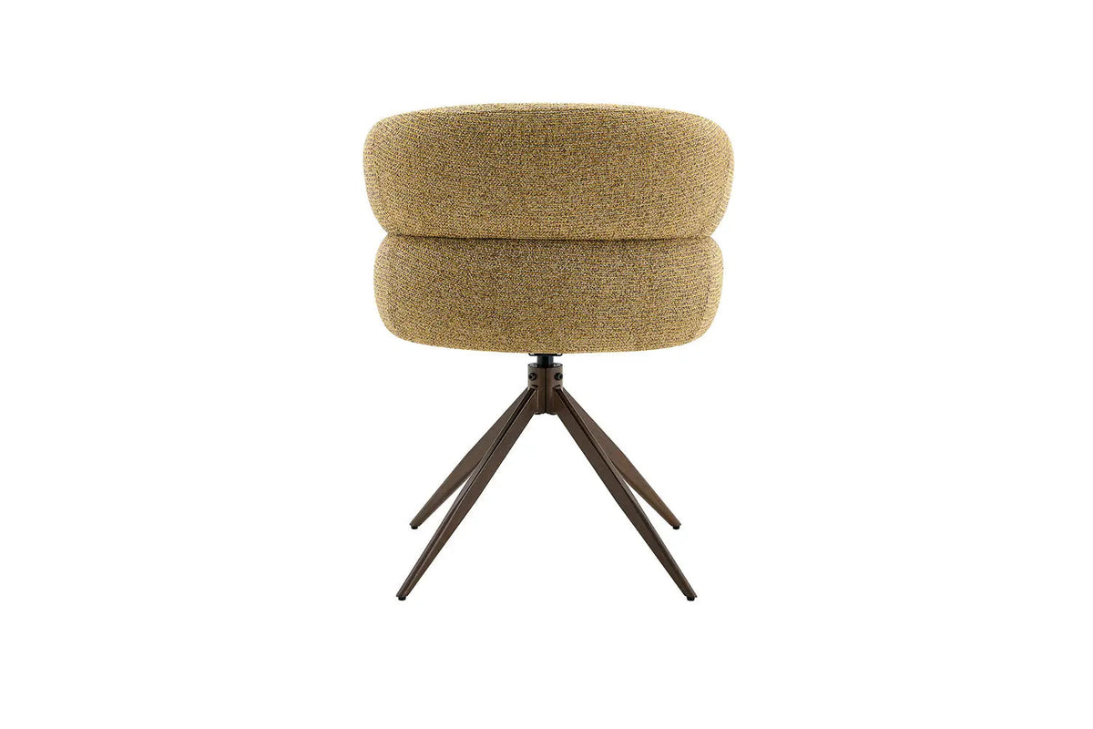 Chaise Pivotante avec Accoudoirs LEONY en Tissu - 61 x 61 cm