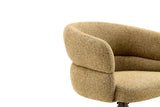 Chaise Pivotante avec Accoudoirs LEONY en Tissu - 61 x 61 cm