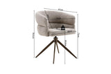 Chaise Pivotante avec Accoudoirs LEONY en Tissu - 61 x 61 cm