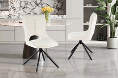Chaise Pivotante de Salle à Manger MORY en Tissu - 48 x 59.5 cm